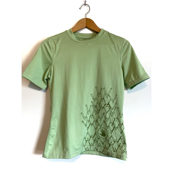 Body Glove green, short sleeve, active top stretchy logo. Size Small. - Picture 1 of 7